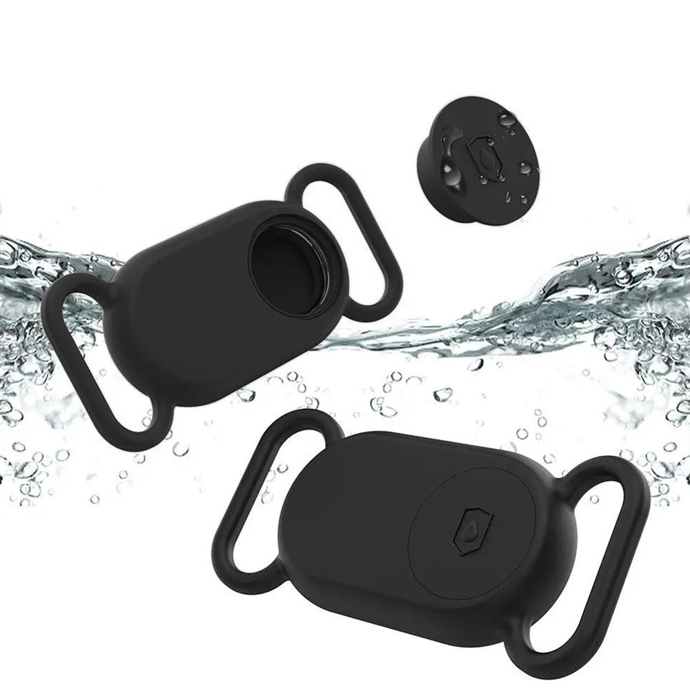 2Pcs Silicone Protective Case Water Resistant Cover for Samsung Galaxy  SmartTag2 Black