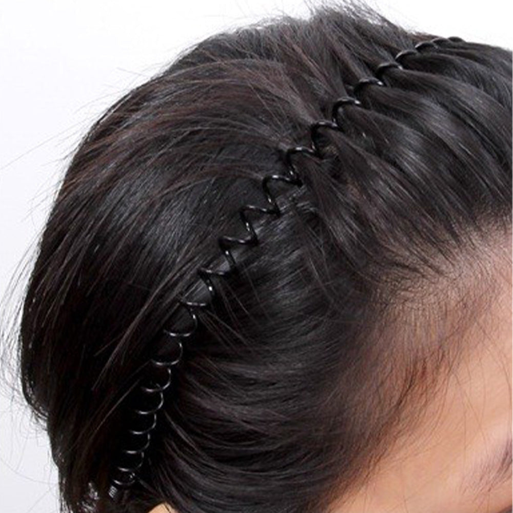 6Pcs Invisible Metal Headband Non Slip Hair Hoop for Women Men with Elastic Band