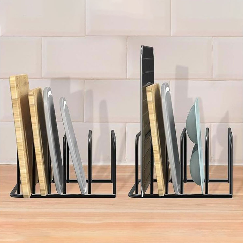 2Pcs Cutting Board Organizer Cutting Board Holder Rack for Kitchen Cabinet Countertop