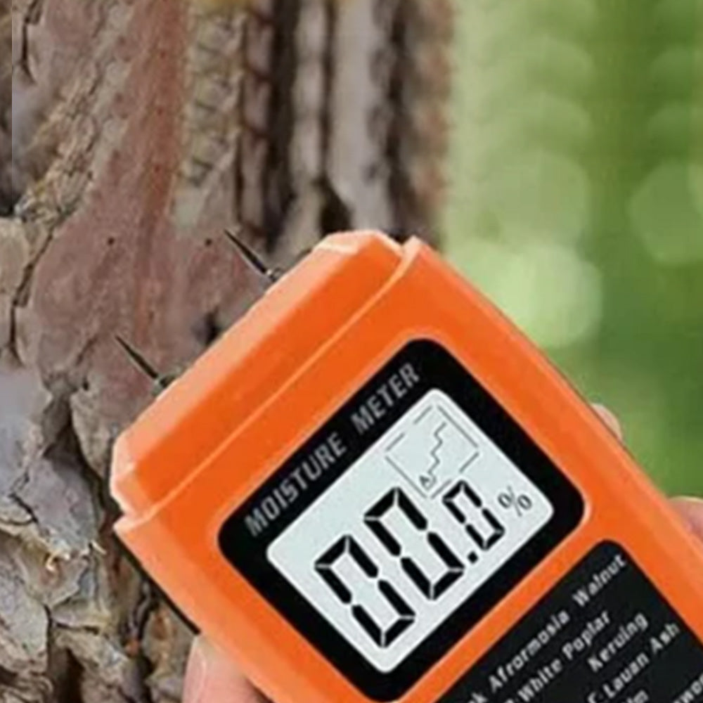 Digital Moisture Meter for Wood Damp Humidity Timber Firewood Tester LCD Analyzer Detector Orange