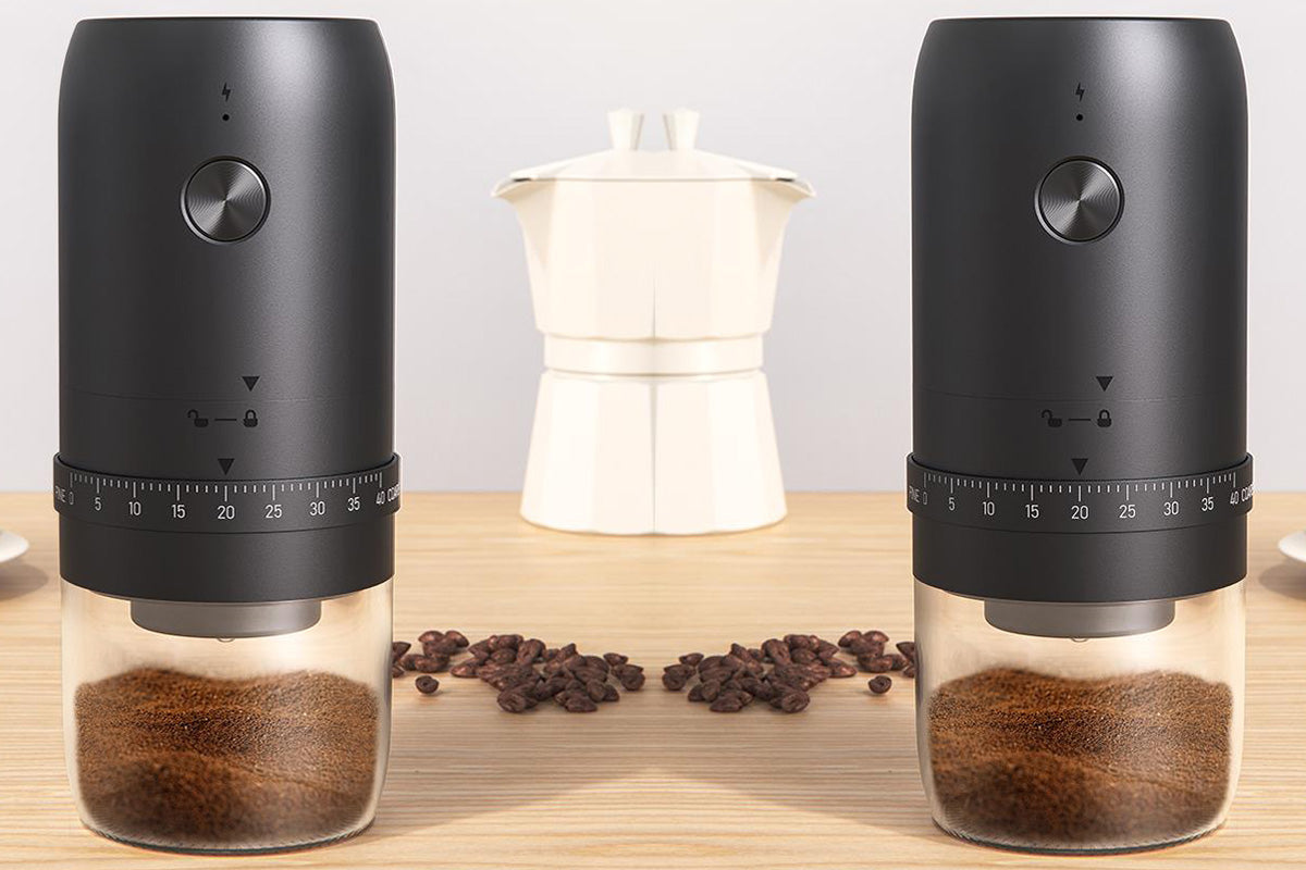 Portable Electric Burr Coffee Grinder 40 Setting Rechargeable Conical Burr Mill