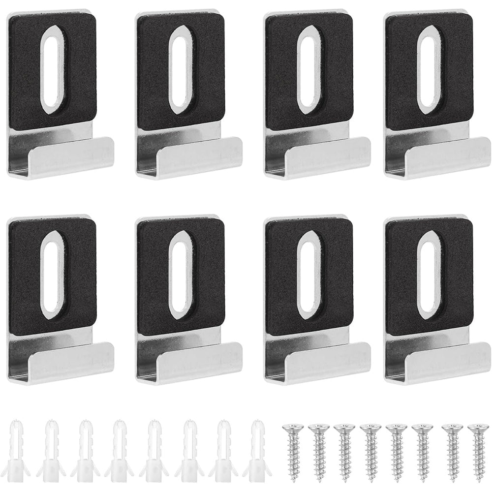 8Pcs Set Metal Mirror Hanging Holders Wall-Mount Display Clips