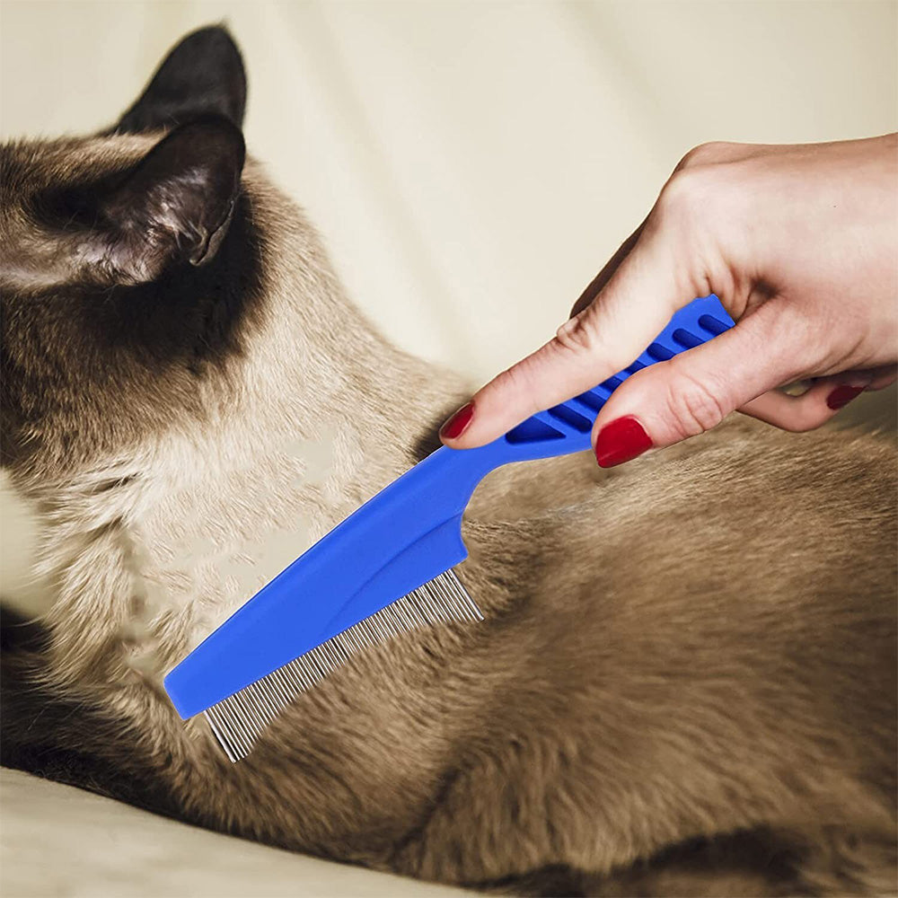 5 Pcs Set Flea Lice Comb for Pets Stainless Steel Dog Cat Dematting Grooming Combs