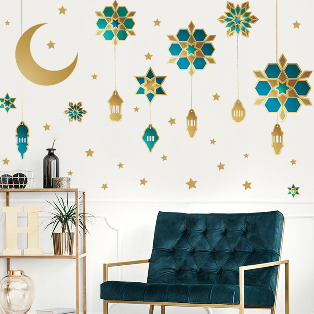 Wall Sticker Moon Chandelier Star Bedroom Wall Decoration Wall Sticker Art DIY Home Decor Wall Stickers Mural