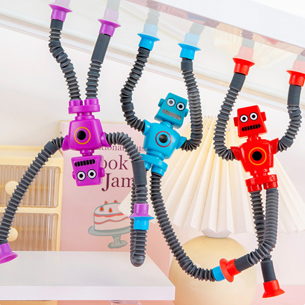 4Pcs Suction Cup Pop Tubes Stretchy Sensory Fidget Toys for Kids Style 1