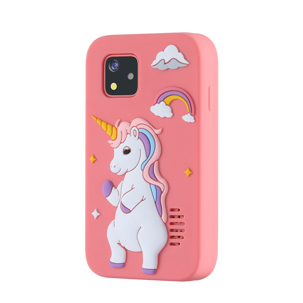 Kids Dual Camera Smart Phone Toys Touchscreen Cell Phone Learning Toy Pink