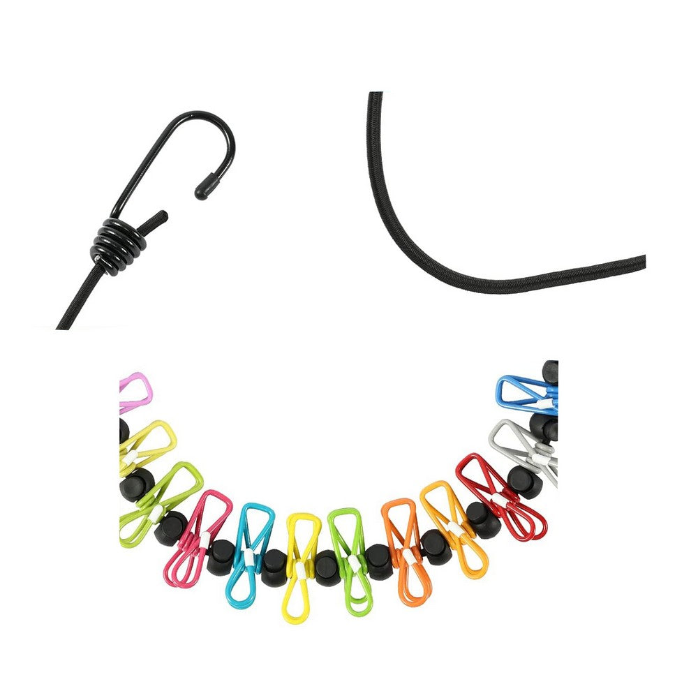 Retractable Clothesline with 12 Clothespins for Laundry Drying Camping Essentials