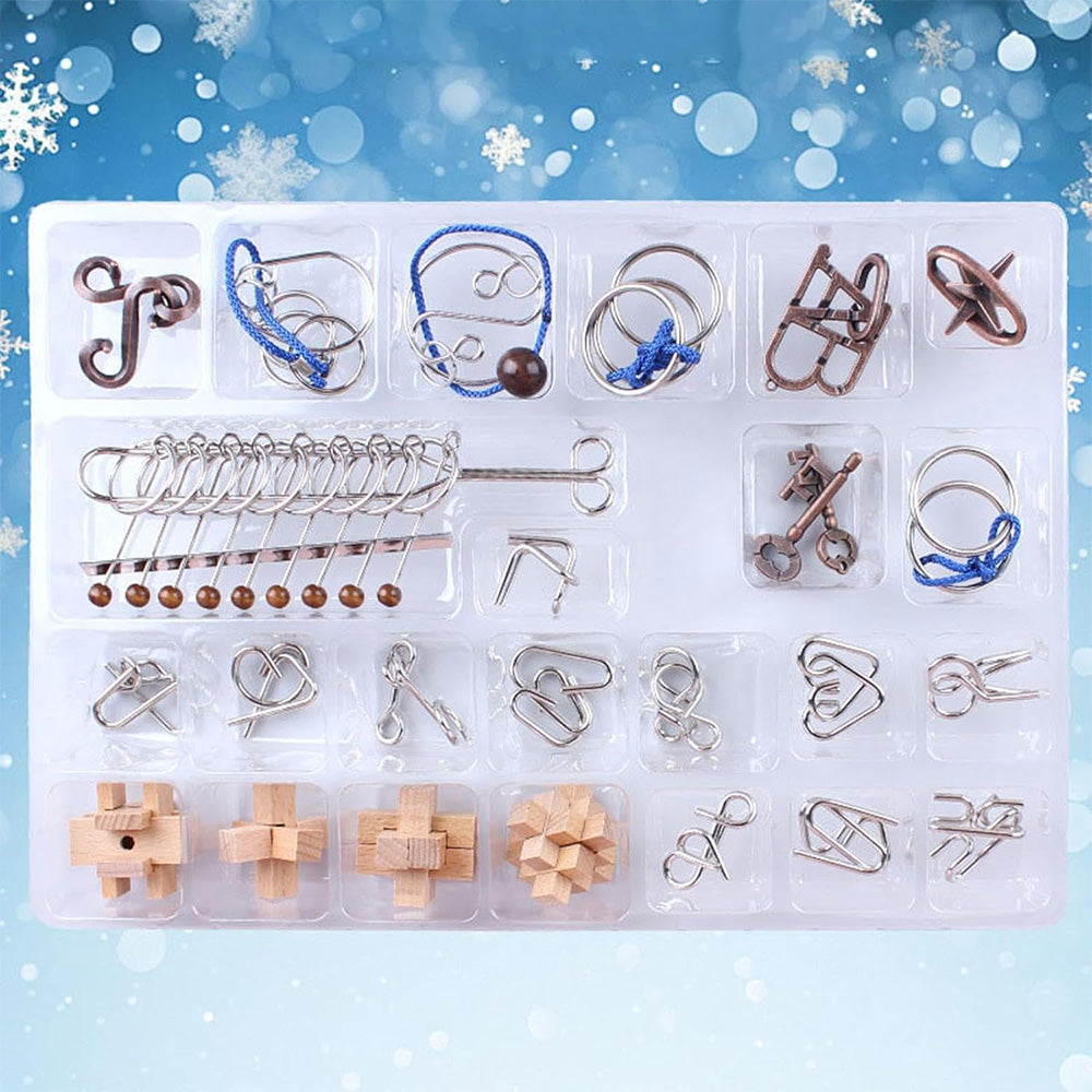 24 Days Jigsaw Advent Calendar 2024 Brain Teaser Puzzles Toys Kit Xmas Countdown Calendar