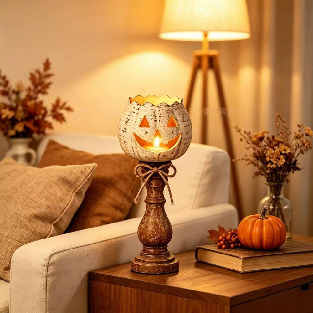 3 Pack Halloween Pumpkin Candle Holder Pumpkin Tealight Candle Holders