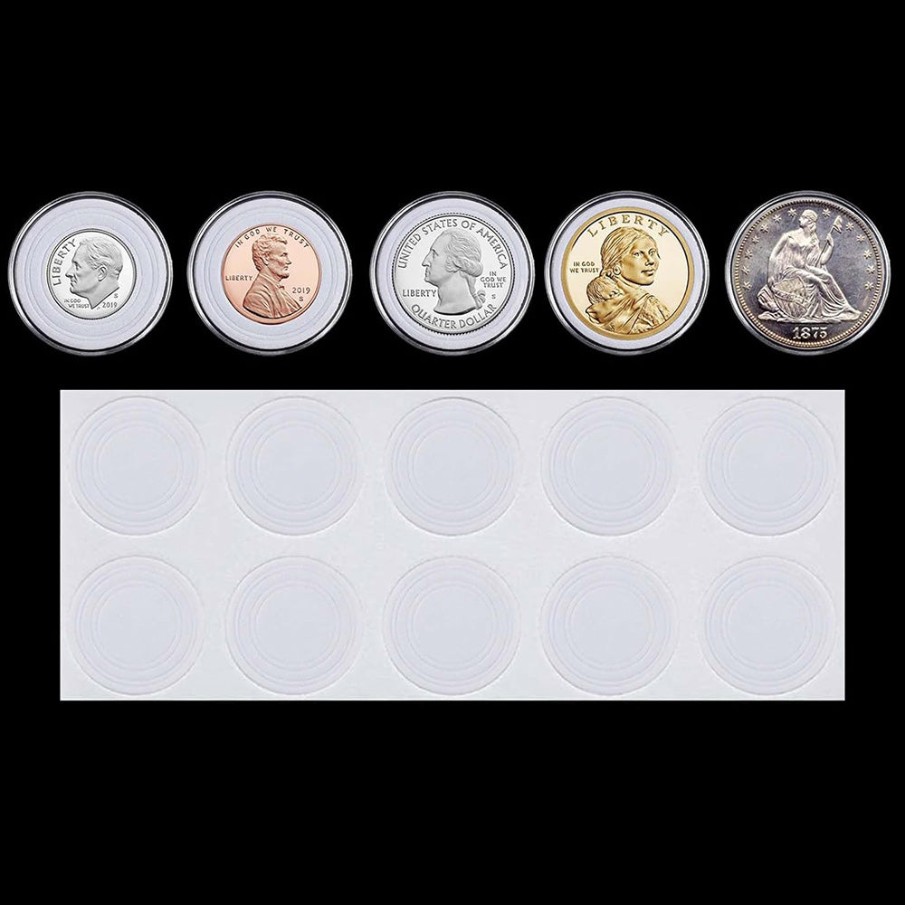 100 Pieces 30mm Coin Capsules Coin Holders Round Coin Protectors with Storage Organizer Box for Coin Collection Supplies