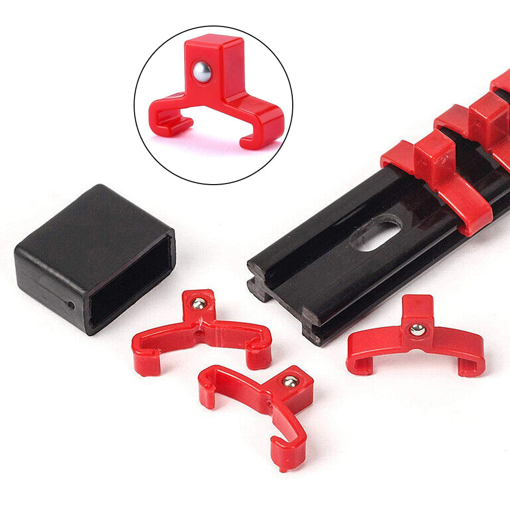 6Pc Socket Holder Sockets Storage Rail Rack Organizer Mountable Sliding Tray Rack Tool Rail Holder