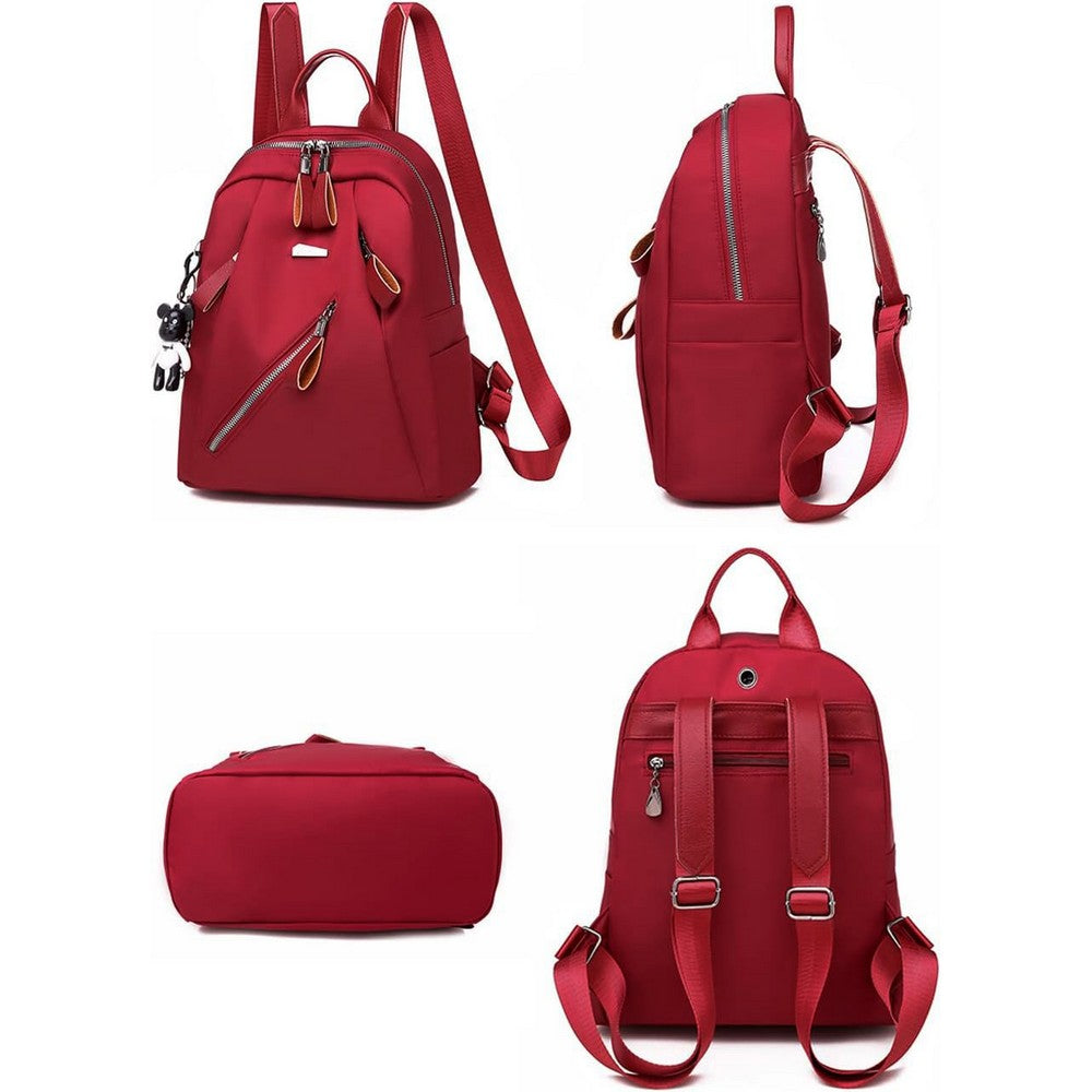 Student Laptop Backpack Middle High School Bookbag Travel Daypack-Red
