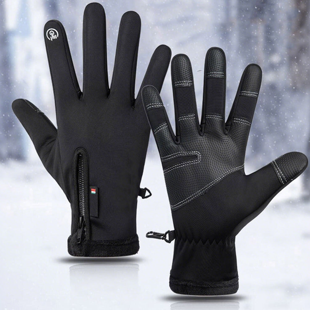 Winter Gloves Thermal Touch Screen Windproof Warm Outdoor Cold Weather-Black