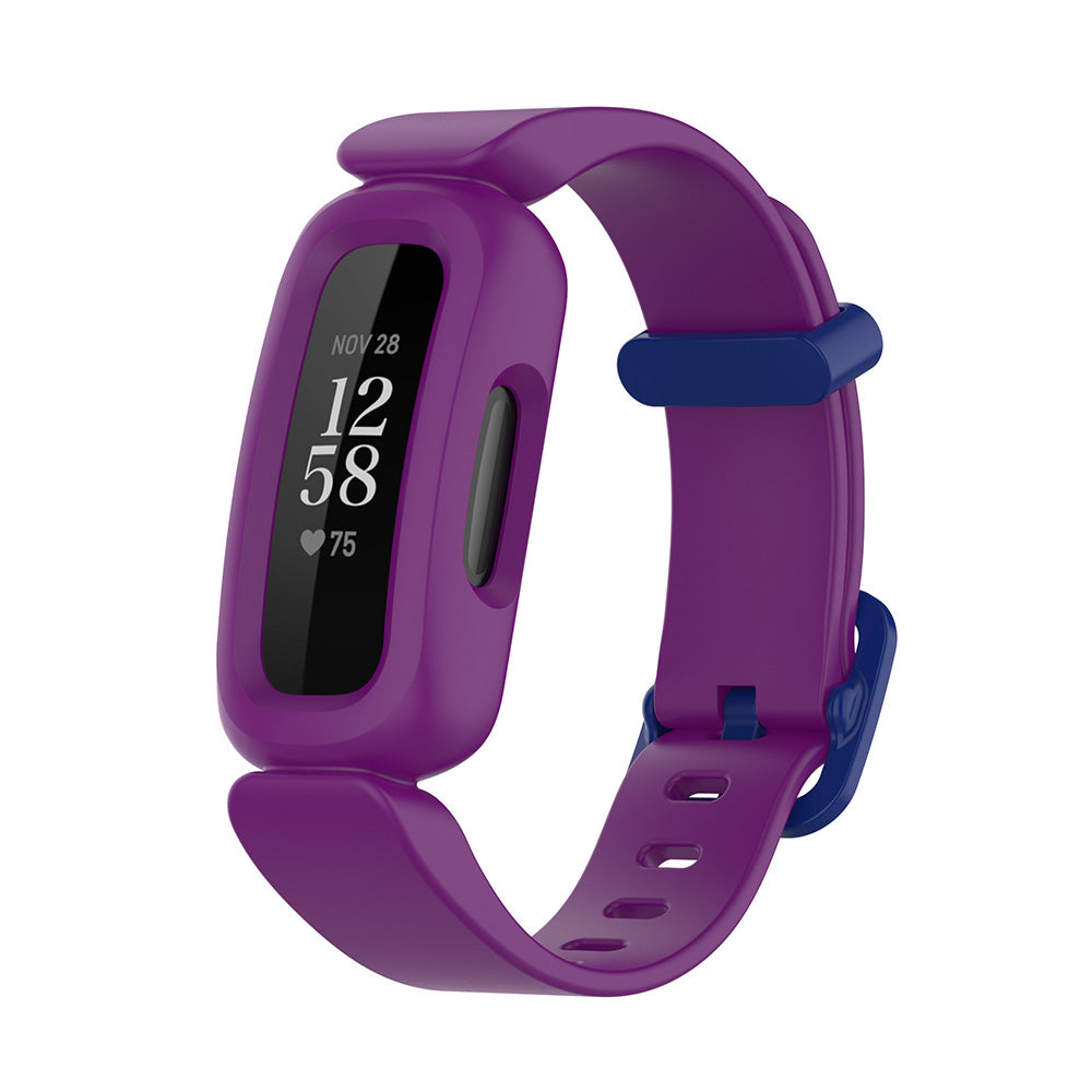 2Pcs For Fitbit Ace 3 Replacement Wristband Kids Silicone Watch Straps Purple