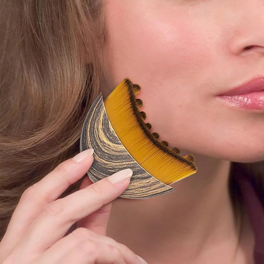 2Pcs Lymphatic Contour Face Brushes Jawline Sculpting Massager Brushes for Face Chin