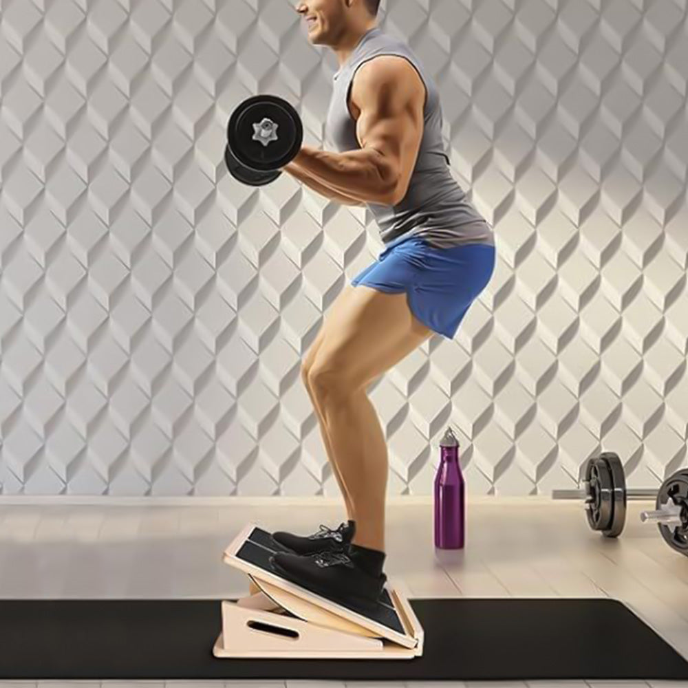 4-Angle Adjustable Slant Board Calf Stretcher Fitness Equipment