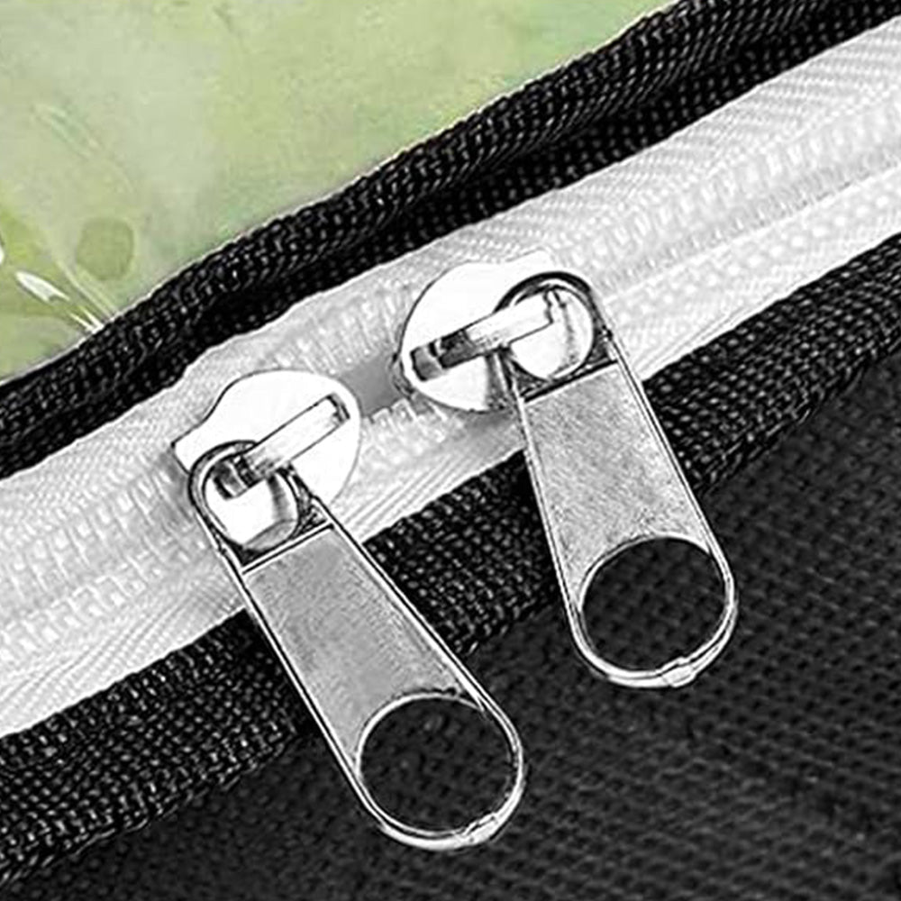2 Pack Under Bed Zipper Storage Containers 90L Collapsible Closet Organizer Bins with Clear Window Black