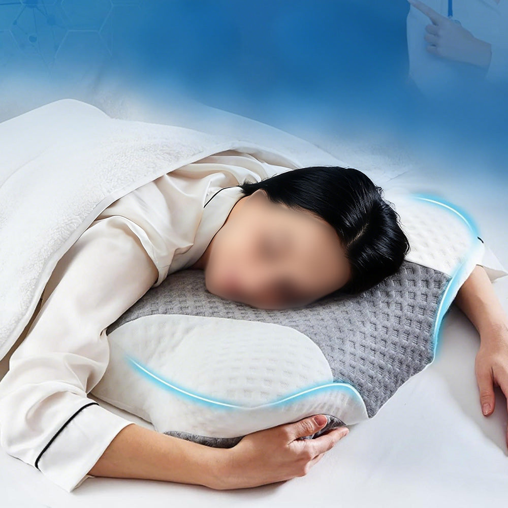 Neck Pillows with Memory Foam Contour Ergonomic Support Pillow for Sleeping