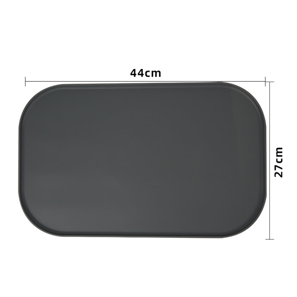 Silicone Pet Feeding Mat Raised Edge Anti-Spill Washable Non-Slip Placemat-Grey