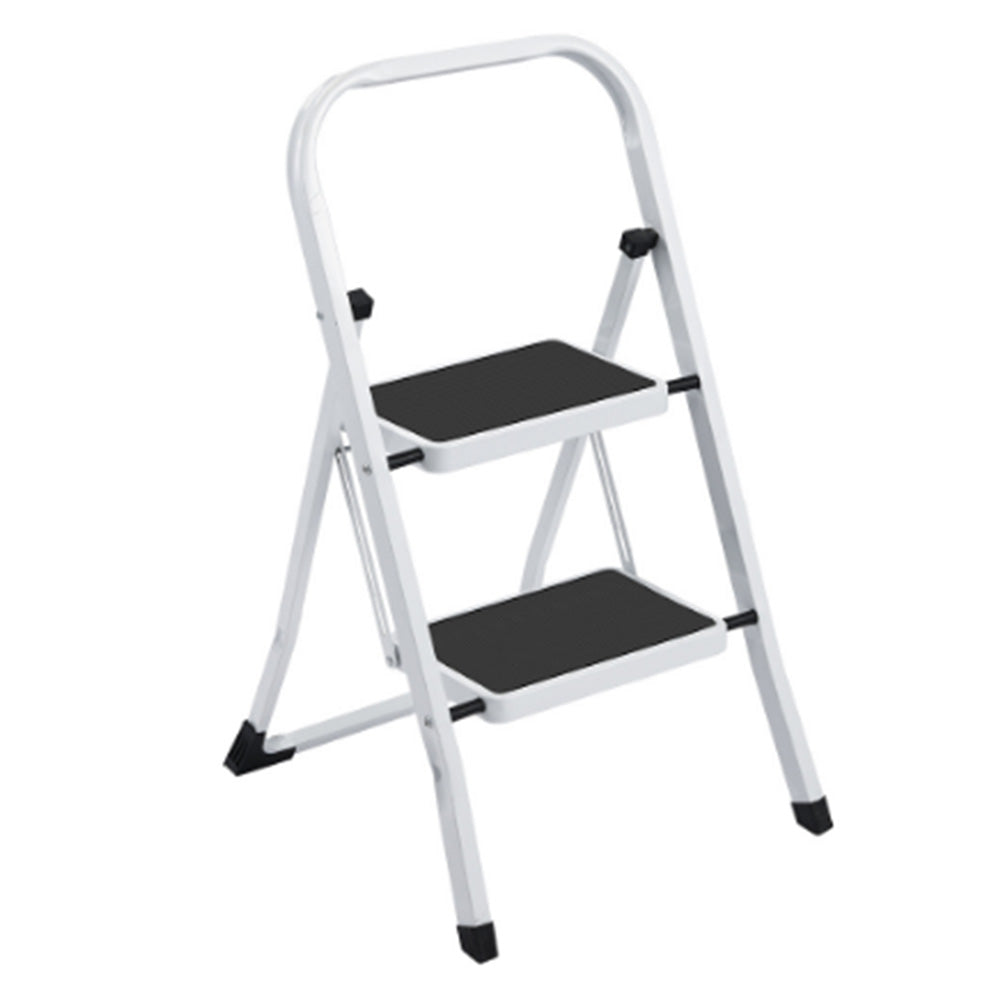 2-Step Ladder Folding Step Stool with Wide Anti-Slip Pedal and Convenient Handgrip
