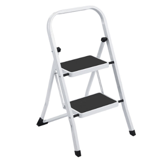 2-Step Ladder Folding Step Stool with Wide Anti-Slip Pedal and Convenient Handgrip