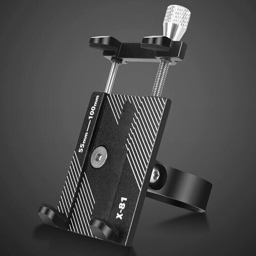Mobile Phone Holder for Bike Handlebar Aluminium Alloy Phone Mount for Bicycle Motorcycle Black
