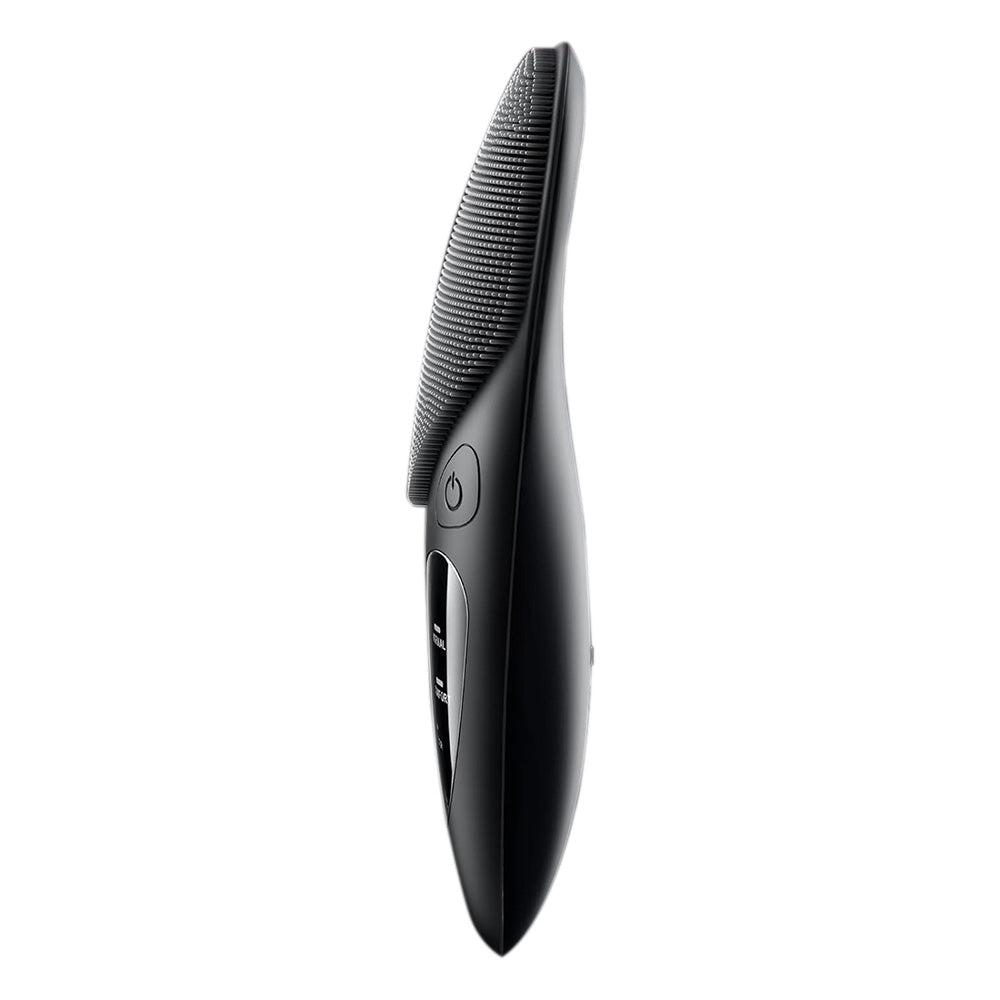 Electric Facial Cleansing Brush Silicone Face Scrubber for Cleaning Exfoliating Massaging Black