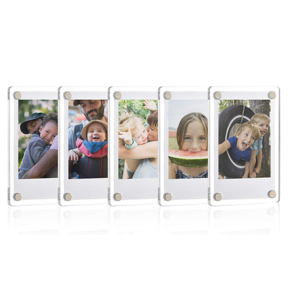 5Pcs Acrylic Fridge Frame Photo Picture Frames Clear Picture Display Holder