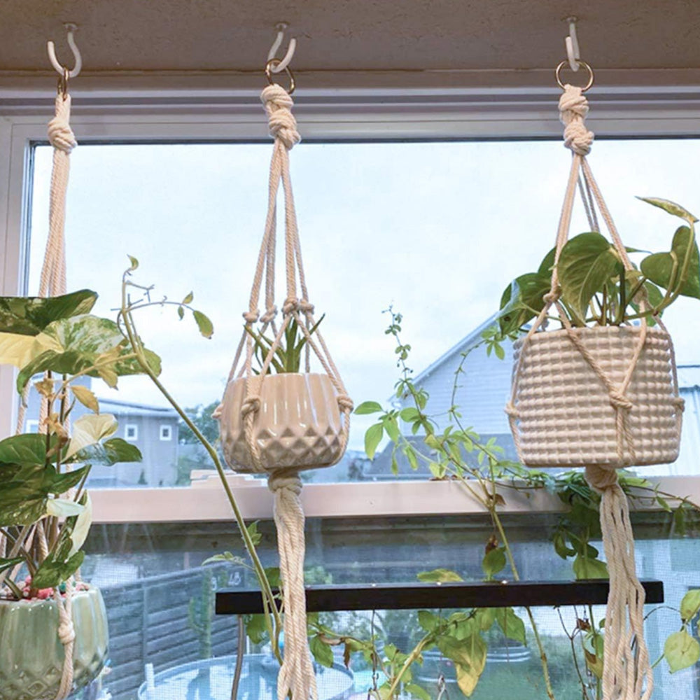 140Pcs Metal Screw Hooks 6 Sizes Screw-in Hooks Hat Plant Hangers