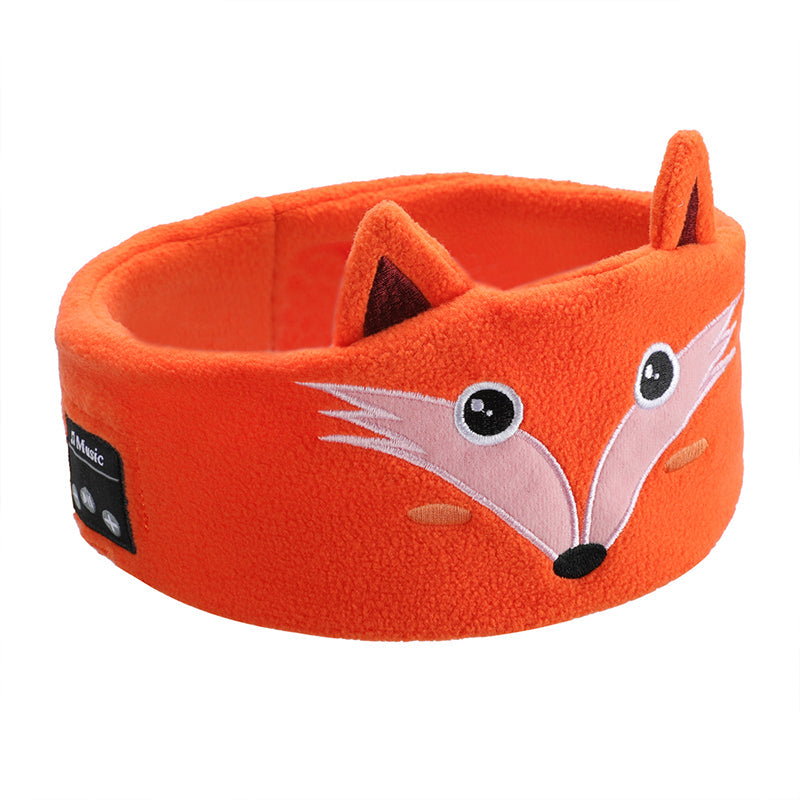 Kids Bluetooth Sleep Eye Mask Travel Wireless Sleeping Music Headband Earphone Orange Fox