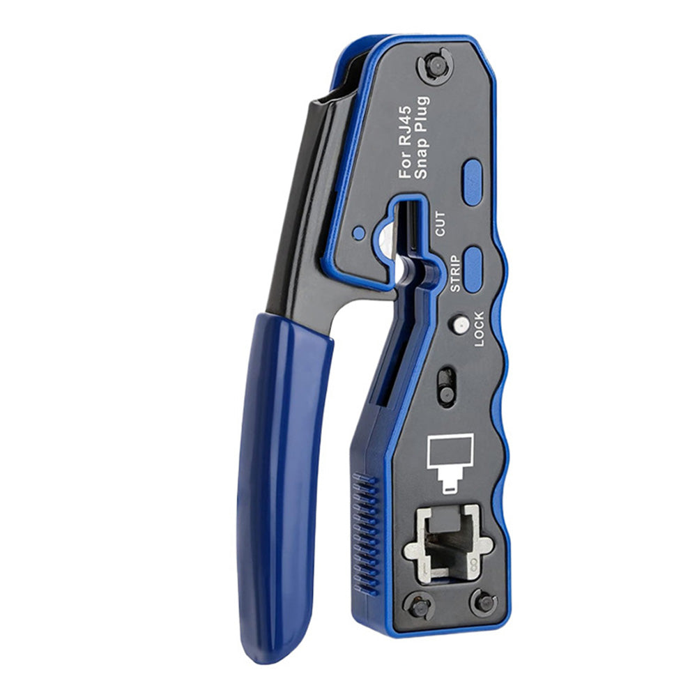 RJ45 Crimp Tool Pass Thru Ethernet Crimper for Cat5e Cat6 Cat6a 8P