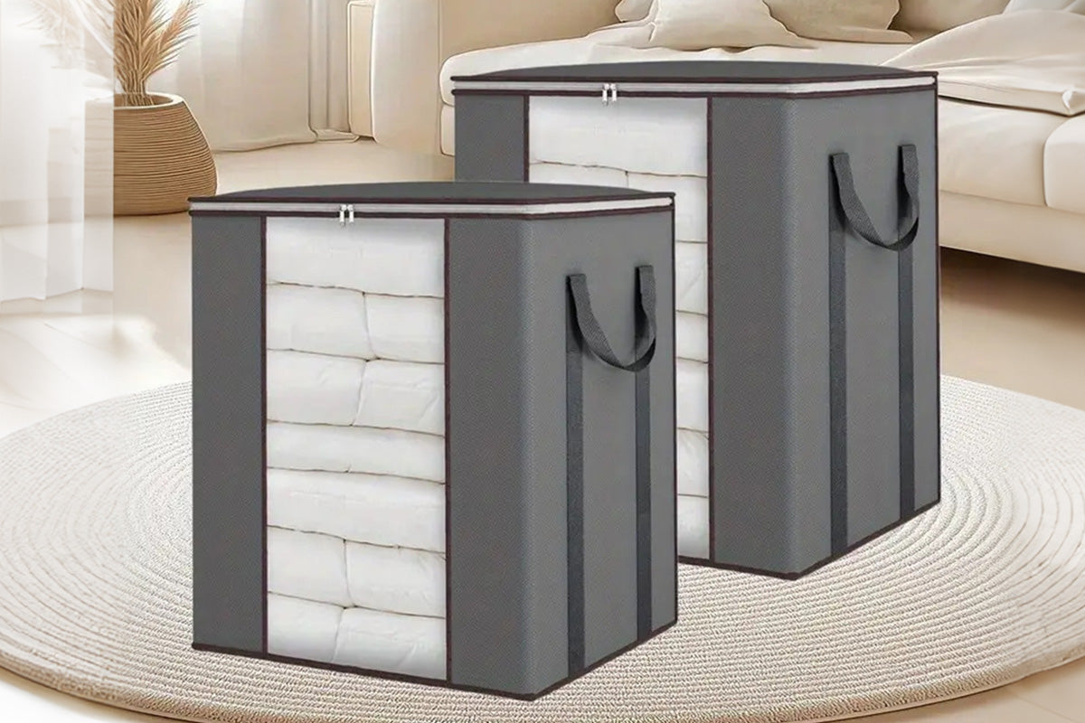 120L Foldable Blanket Moving Storage Bag - Grey