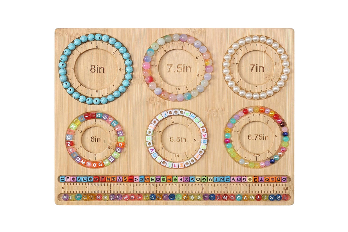 Compact Beading Mat Wood Bead Board for DIY Craft Jewelry Making Beading Tray