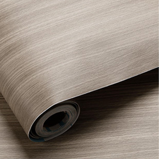 Wood Grain Wallpaper Self Adhesive Decor Wall Paper for Cabinet Drawer Shelf Liner Easy to Clean -Brown