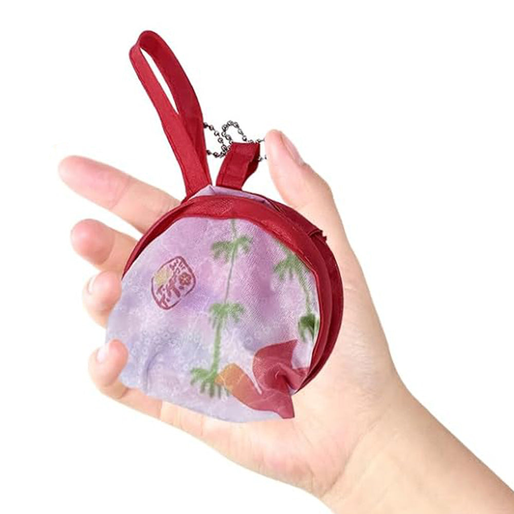 4Pcs Set Foldable Cute Fans Portable Small Round Handheld Polyester Fans