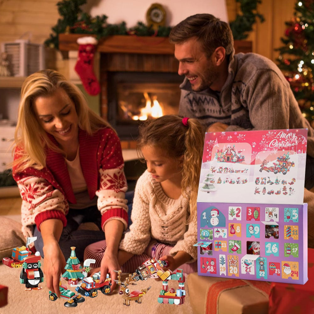 24 Days Christmas Advent Calendar Kids Building Blocks Playsets Blind Box Xmas Surprise Style 2