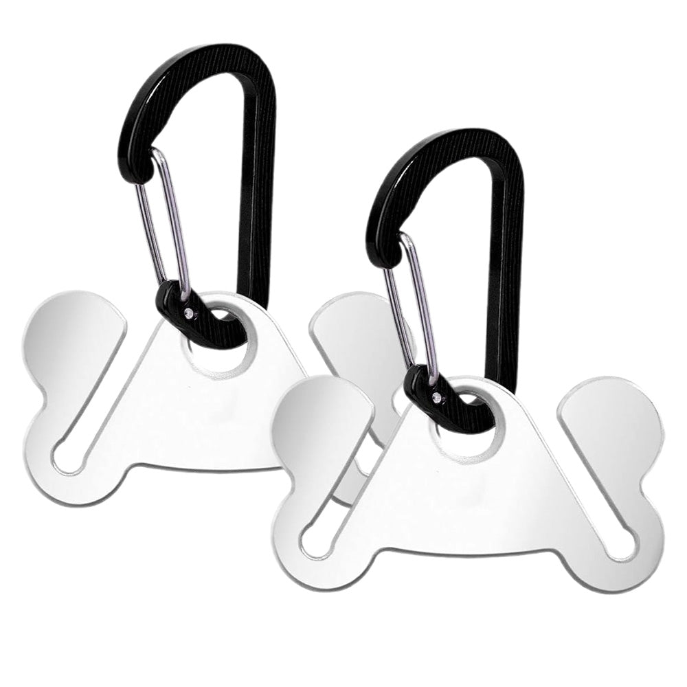 2PCS Metal Dog Poop Bag Holder Clips ââ‚?Hands-Free Leash Attachment