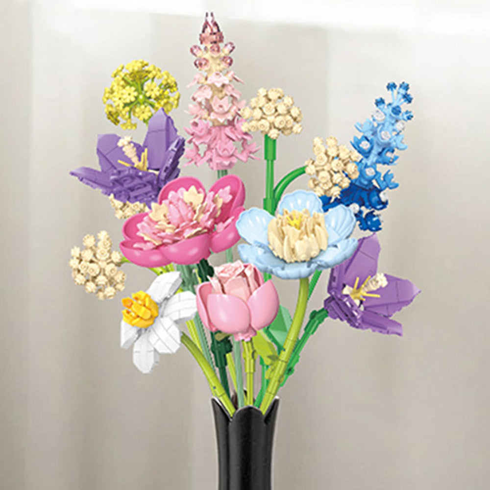 888PCS Botanical Collection Building Block Toy �Flower Bouquet Construction Set