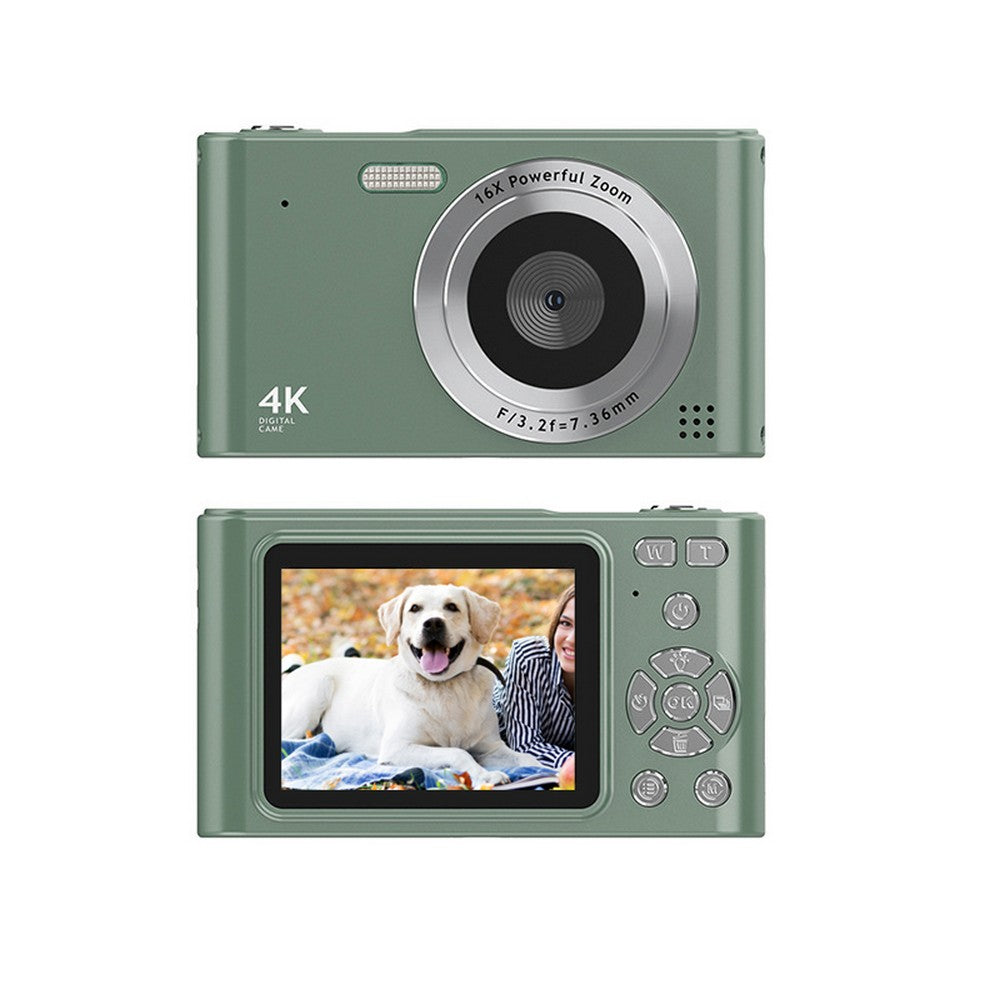48MP HD Retro Digital Camera with 32G Memory Card 1080P Kids Student Beginner Camera Green