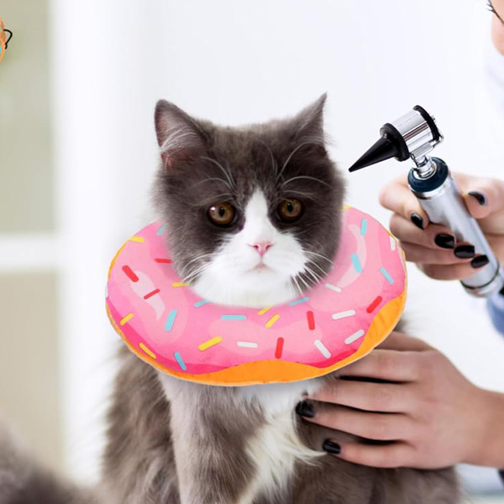 Cat Cone Soft Collar ¨C Adjustable Kitten Recovery Donut Collar Pink