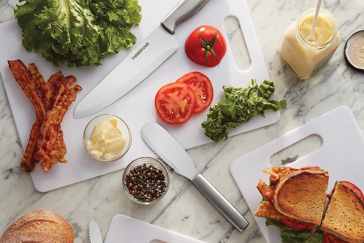 37x27.5cm Reversible Plastic Cutting Board Kitchen Chopping Board for Chopping Slicing