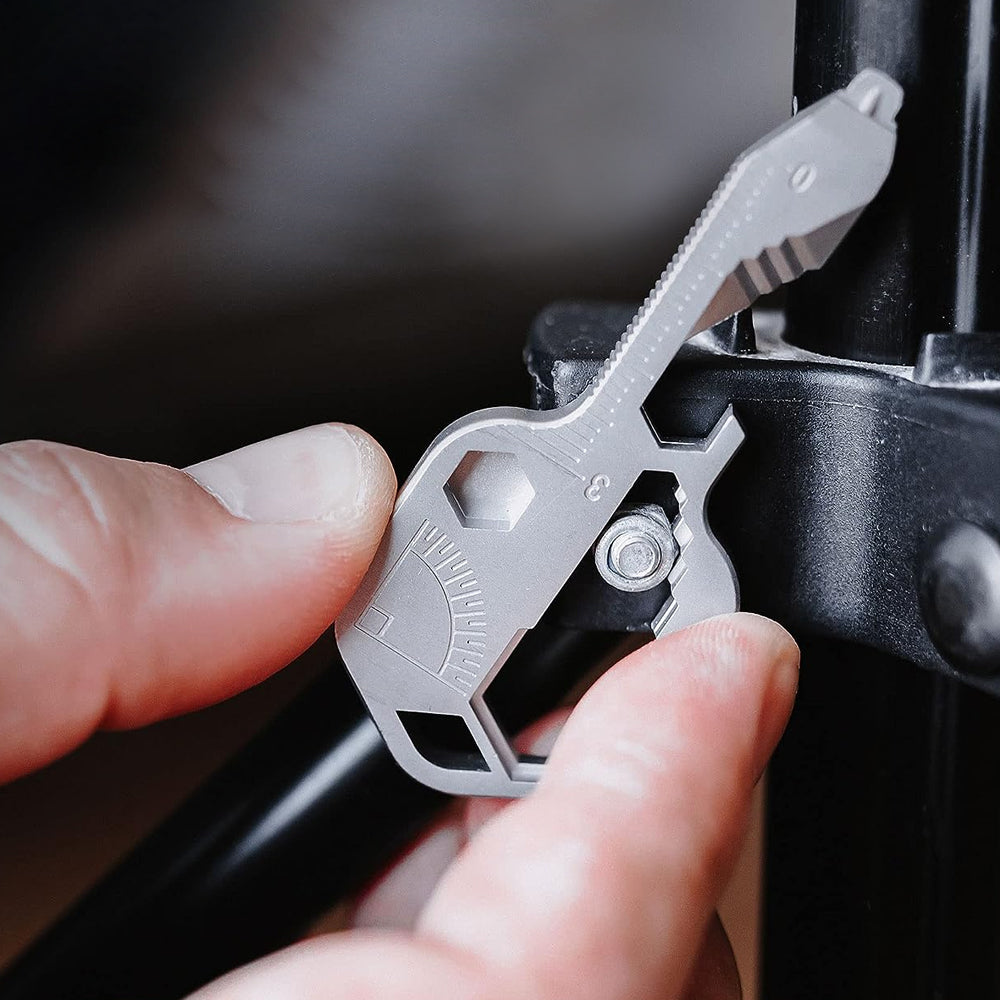 4-in-1 Multifunction Key Shaped Multitool  Pocket Multi-Tool Silver