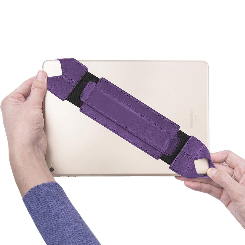 PU Leather Hand Strap Holder Stand-Purple