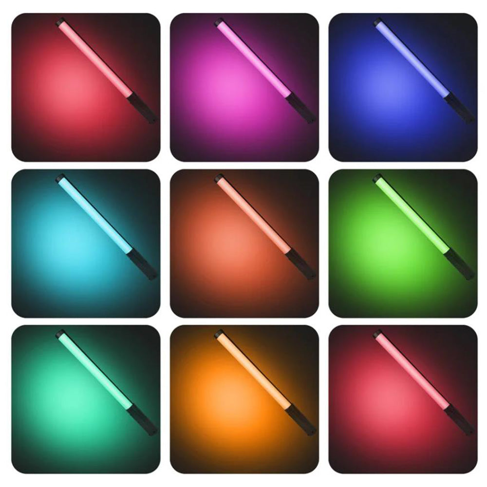 Adjustable RGB LED Light Wand Handheld Colorful Mood Light Stick Bar for Photography