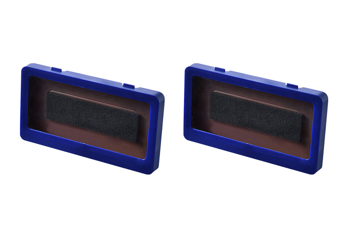 2Pcs Bathroom Waterproof Anti-Fog Wall Mount Shower Phone Storage Case-Blue