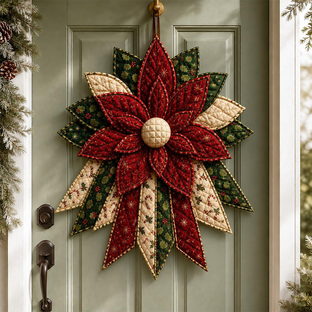 DIY Christmas Door Hanging Sewing Kit Christmas Decorations - Red Flower
