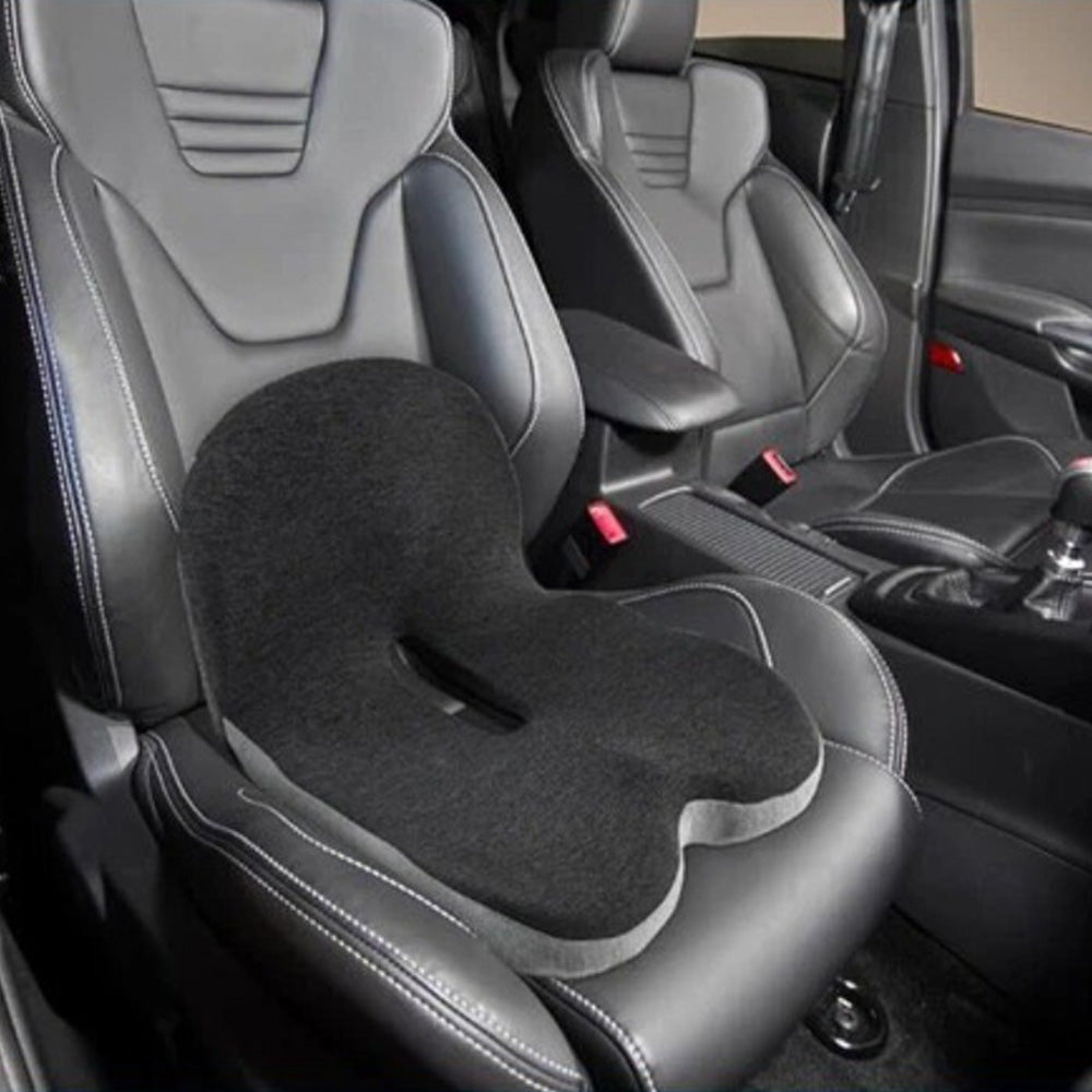 1PC Memory Foam Seat Cushion with Ergonomic Back Support for Office & Car Seats