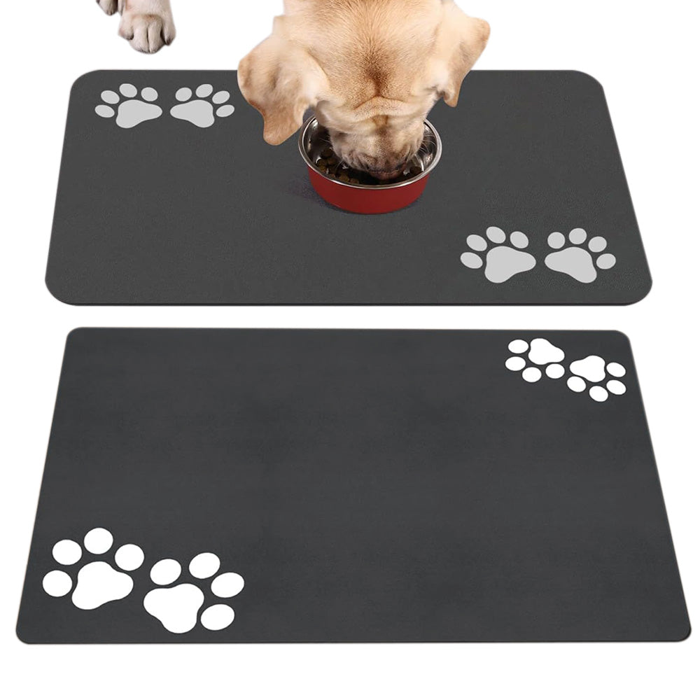 Pet Quick Dry Food Mat Absorbent Dog Feeding Mat for Food and Water Style 2