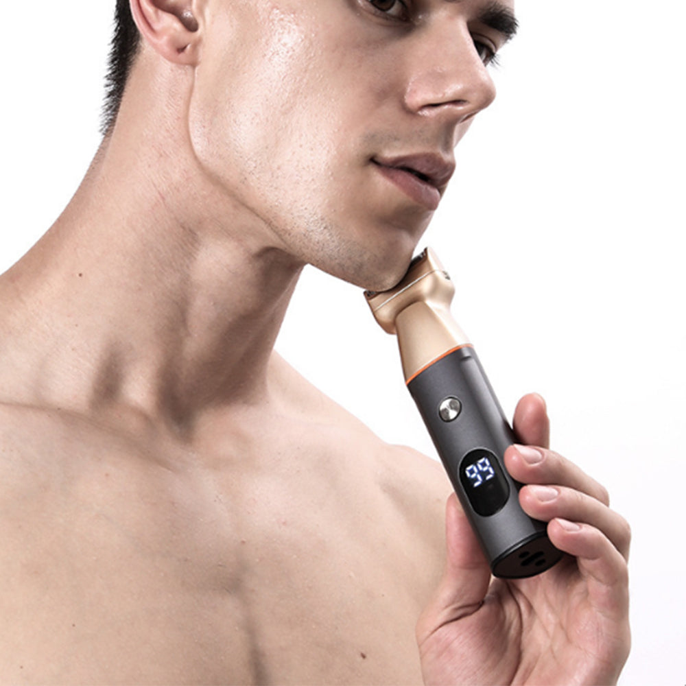 Electric Hair Clippers Kit Cordless Hair Trimmer for Body Facial Gold and Black
