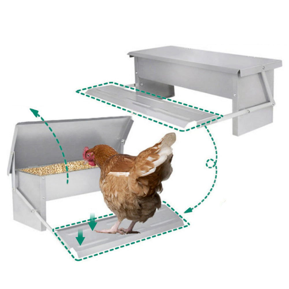 Automatic Chicken Feeder Self Opening Food Feeder Treadle